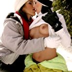 Second pic of Mili Jay has lesbian fun in the snow
