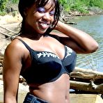 First pic of Breast Safari - Busty Ebony Plumper Teasing Outdoors