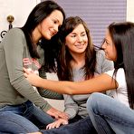 First pic of LezCuties Three beautiful teens having hot lesbian threesome action