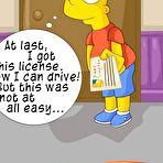 Fourth pic of Comics Toons ][ Bart Simpson gets a Driving license via sex with aunts