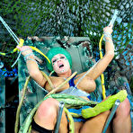 Second pic of Big Boob Dancer Shay Lynn in SciFi Tentacle Bath