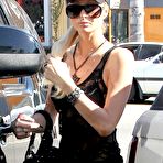 Third pic of Paris Hilton shopping in Los Angeles in semi-transparent top