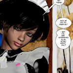 First pic of Blowjob of young french maid: 3D erotic art comics and anime story about the fabulous oral sex and cum swallowing cumshot of teen housemaid