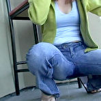 Second pic of Ineed2pee female desperation - wetting tight jeans and spandex - pissing pants and panties only at ineed2pee