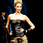 Fourth pic of Jennifer Hawkins sexy at podium during Myer Autumn Winter collection showcase
