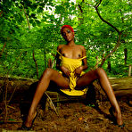 First pic of Beautiful Nude Black Girl Outdoors in the Woods