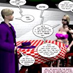 Second pic of Sexy Temptation of the Waitress 3D Comic Animations