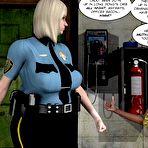 Third pic of Anal passion of policewoman: 3d sex cartoons comics and anime story about hardcore fucking of fat chubby mature mom in uniform and her young blond boyfriend in NY