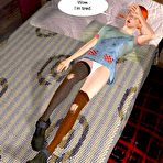 Third pic of The defloration of 3D virgin girl or little Peppy home alone