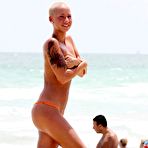 First pic of Amber Rose topless on the beach paparazzi shots