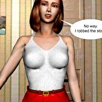 Second pic of Her dirty lesbian girlfriend 3D xxx comics anime about toy masturbation of young nude redhead babe model with long legs & virgin teen blonde pussy: cartoon hentai fetish posing story