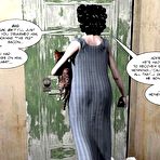 First pic of The defloration of young virgin pussy or spying neigbour mature housewife: 3D sex comics and anime story