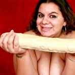 Second pic of Plumper TV - Dirty Fat Brunette Playing Huge Dildo