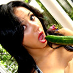 Second pic of Nadia Styles having a huge meatstick sliding deep in her throat and pussy @ DeepThroatLove