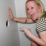 First pic of Perky Blonde Bangs and Blows Strangers at a Glory Hole