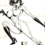 Fourth pic of Elastigirl squeezes her breasts and eats warm cum  \\ I Draw Porn \\