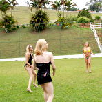 Second pic of Tranny in string bikini playing volley ball