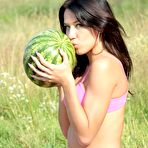 First pic of Babe With Nice Tits Posing With A Watermelon