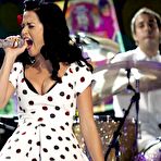 Fourth pic of Katy Perry sexy performs at Vans Warped tour stage, shows legs and deep cleavage