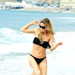 First pic of Denise Richards looking sexy in black bikini at Malibu beach