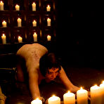 Third pic of SexPreviews - Cherry Torn in a ritual candle bondage and spanking with people looking