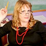 Fourth pic of Chubby Loving - Mature Fat Redhead Teacher Spreading