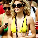 Third pic of AnnaLynne McCord in yellow bikini and tiny white skirt paparazzi shots