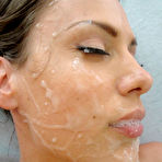 Fourth pic of Mckenzie Lee gets her pussy rubbed and face spunked while having a relaxing home massage @ MassageCreep.com