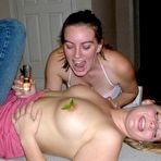 Second pic of Trashed Girl Friends Drunk teen girls sucking and fucking at a wild sex orgy