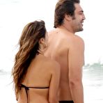 Second pic of Penelope Cruz cleavage in black bikini on the beach