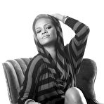 Third pic of Rihanna black-&-white sexy posing scans