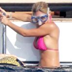 First pic of Bar Refaeli in pink bikini on the yacht paparazzi shots