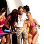 Third pic of Bar Refaeli in pink bikini on the yacht paparazzi shots