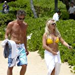 Third pic of Britney Spears sexy in yellow bikini on the beach in Hawaii