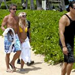 Fourth pic of Britney Spears sexy in yellow bikini on the beach in Hawaii