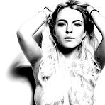 First pic of Lindsay Lohan sexy and braless posing scans from magazines