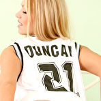 Second pic of porn star Anette Dawn strips off her basketball uniform!