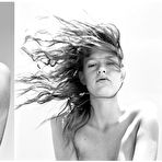First pic of Paz de la Huerta black-&-white fully nude mag scans