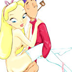 Fourth pic of Horny Alice got a foreplay and pleasures tied cock \\ Cartoon Valley \\