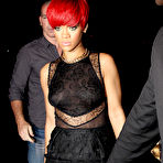 Fourth pic of Rihanna without bra under semi-tranparent top