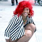 Second pic of Rihanna filming her new music video in tiny tight shorts