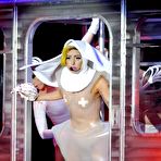 Second pic of Lady Gaga sexy performs in transparent plastic dress at the O2 Arena in Prague