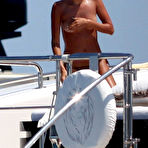 Fourth pic of Toni Garrn topless on a yacht in Ibiza