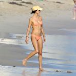 Second pic of Alessandra Ambrosio in orange bikini in Malibu
