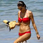 Fourth pic of Alessandra Ambrosio in red bikini in Hawaii