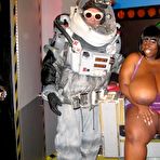 Fourth pic of Nature Breasts - Huge Boobs Ebony BBW In Spaceship