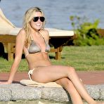 Second pic of Abigail Clancy in bikini poolside paparazzi shots in Portocervo