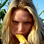 Fourth pic of Young Fatties - Blonde Teen Plumper Teasing On Cornfield