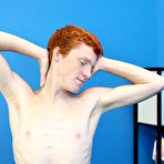 Second pic of Cute Redhead Alan Parish lays back for a sexy interview with the director and a hot jackoff sesh pictures of hot gay twinks at Boy Crush!