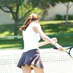 Second pic of Erika FTV - Erika FTV strips her tennis dress outdoors on the court and shows her tight ass.